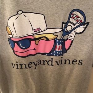 Gray Vineyard Vines Lacrosse T Shirt